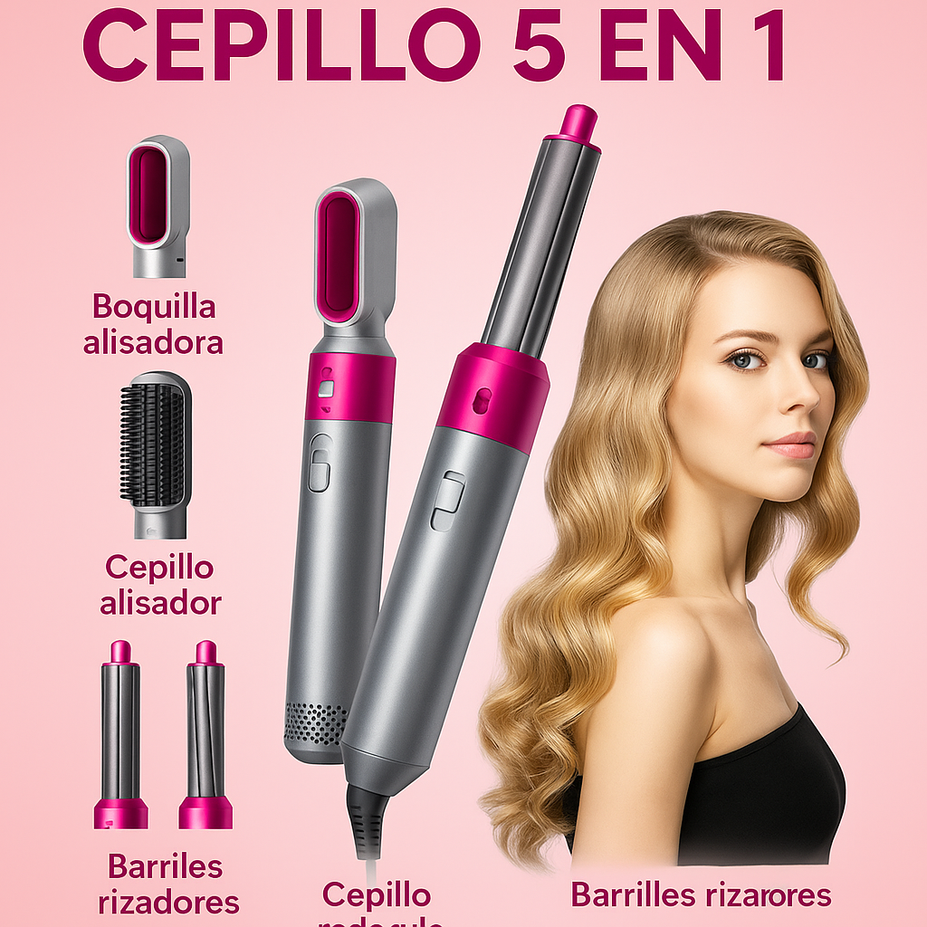 Tu Rutina de Cuidado en un Solo Cepillo 5 en 1 – ¡Práctico y Eficaz!