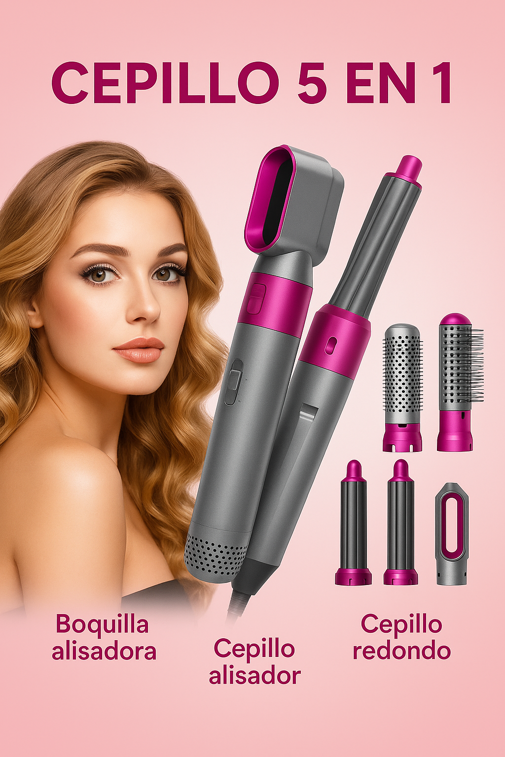 Tu Rutina de Cuidado en un Solo Cepillo 5 en 1 – ¡Práctico y Eficaz!